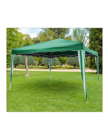 BAMBU PERGOLA PLEGABLE 3,0x3,0 x alto 2,5m  VERDE/BLANCADP002
