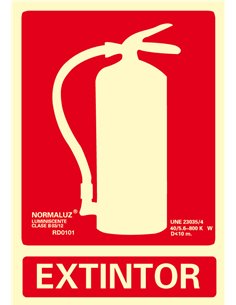 NORMALUZ SE�AL LUMINISCENTE "EXTINTOR " 21x30 RD00101