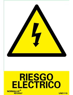 NORMALUZ SE�AL LUMINISCENTE "RIESGO ELECTRICO" 21x30 RD30007