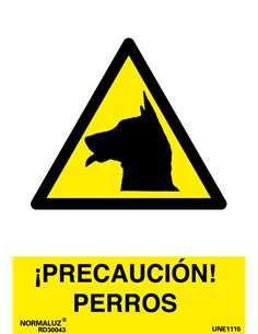 NORMALUZ SE�AL LUMINISCENTE "PRECAUCION PERROS" 21x30 RD30043