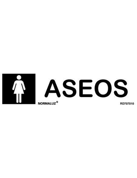 NORMALUZ SE�AL INOX ADHESIVO "ASEOS SE�ORAS " 5x20RD707010