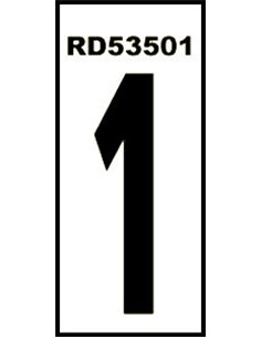 NORMALUZ NUMERO ADHESIVO " 1 "  4.6x14 PVC GLASSPACK 0,4RD53501