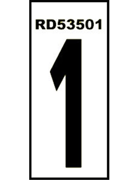 NORMALUZ NUMERO ADHESIVO " 1 "  4.6x14 PVC GLASSPACK 0,4RD53501