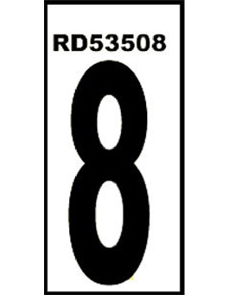 NORMALUZ NUMERO ADHESIVO " 8 "  4.6x14 PVC GLASSPACK 0,4RD53508
