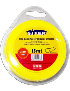 SIFER HILO DESBROZADORA AMARILLO REDONDO 2.40 MMx 15 MT48222002