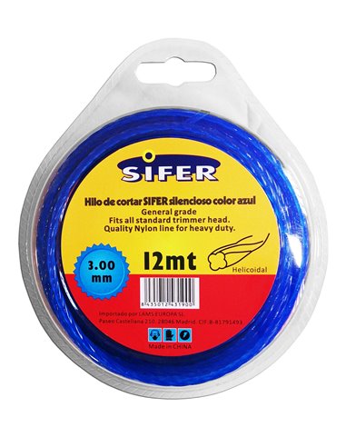 SIFER HILO DESBROZADORA AZUL SILENCIO.HELICO.3.0MMx12 M48222051