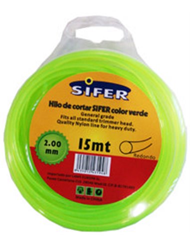 SIFER HILO DESBROZADORA VERDE REDONDO 2.00 MMx 15 MT48222060