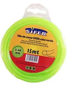 SIFER HILO DESBROZADORA VERDE REDONDO 2.40 MMx 15 MT48222061