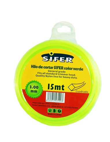SIFER HILO DESBROZADORA VERDE REDONDO 3.00 MMx 15 MT48222062