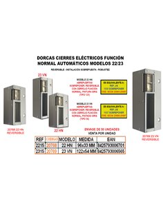 DORCAS CIERRE ELECT.FUNC NORMAL22HN+SOBR+REVERS(TIPO125)36001