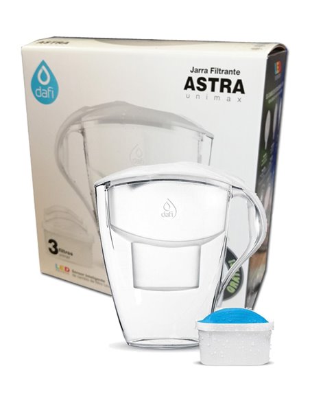DAFI JARRA FILTRANTE AGUA 3 L BLANCA ASTRA UNIMAX+3 FILTR102001