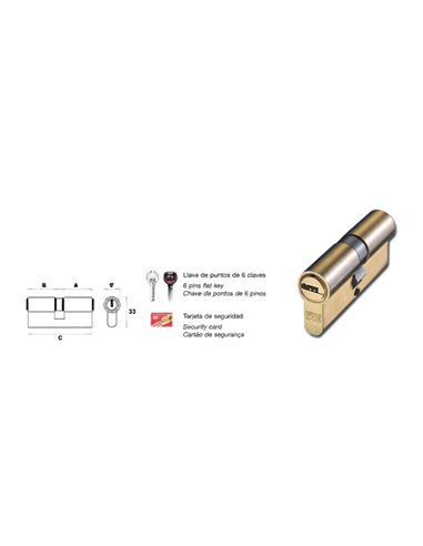 FAC CILINDRO EUROPERFIL SEGURIDAD 70P30x40 R 13.5  LATON23010