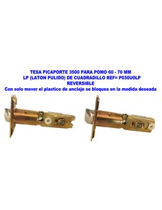 TESA PICAPORTE 3500 POMO 60 - 70 MM L.P.CUADRADILLOP030U0LP