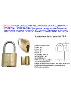 TESA CANDADO 55 AN LT EMASAGRA MAESTRA 35095D CODIGOT-213553