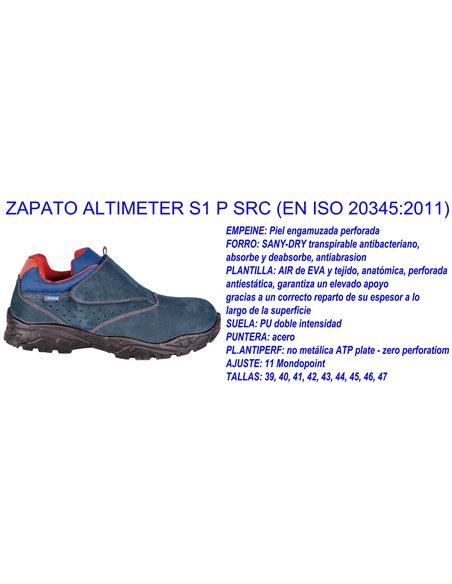 COFRA ZAPATO ALTIMETER N�45 S1 P  SRC PUNT+PLANTILLA22060.000