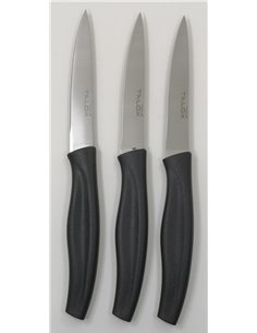 TALOX PACK 3 CUCHILLO PELADORES MANGO NEGRO 20160-03