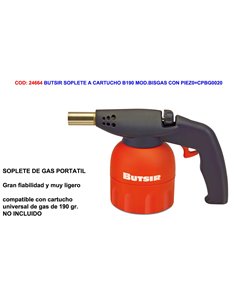 BUTSIR SOPLETE A CARTUCHO B190 MOD.BISGAS CON PIEZ0CPBG0020