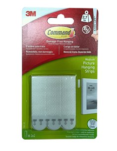 3M TIRAS COMMAND PARA COLGAR CUADROS BLANCAS 2,7 KG 17201
