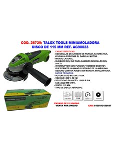 TALOX TOOLS MINIAMOLADORA 115 710 W AG90023