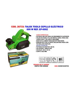 TALOX TOOLS CEPILLO ELECTRICO 600 W EP-6002