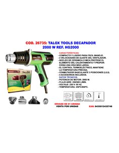 TALOX TOOLS DECAPADOR 2000 W HG2000