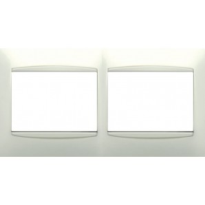 Marco 2 elementos BLANCO con embellecedor BJC Coral 21212
