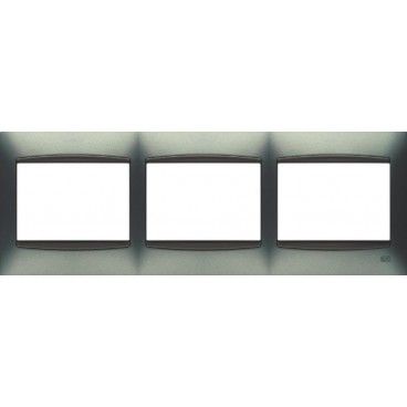 Marco 3 elementos GRIS SOMBRA con embellecedor BJC Coral 21213-GS