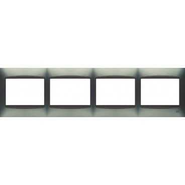 Marco 4 elementos GRIS SOMBRA con embellecedor BJC Coral 21214-GS