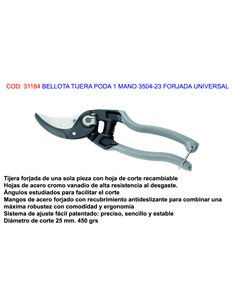 BELLOTA TIJERA PODA 1 MANO 3504-23 FORJADA UNIVERSAL