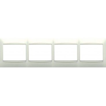 Marco 4 elementos BLANCO con embellecedor BJC Coral 21214