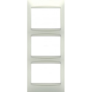 Marco 3 elementos vertical BLANCO con embellecedor BJC Coral 21313