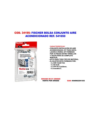 FISCHER BOLSA CONJUNTO AIRE ACONDICIONADO REF 541650