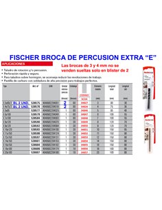 FISCHER BROCA E-   8 EXTRA  8x120  530590