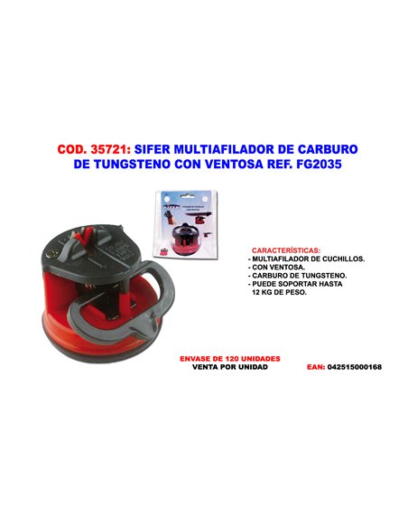 SIFER MULTIAFILADOR DE CARBURO DE TUNGSTENO CON VENTOSAFG2035