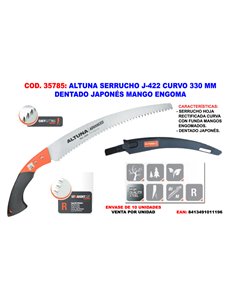 ALTUNA SERRUCHO J-422 CURVO 330 MM DENT JAPO M/ ENGOMADO + FUNDA