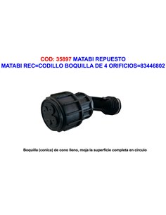 MATABI RECCODILLO BOQUILLA DE 4 ORIFICIOS83446801