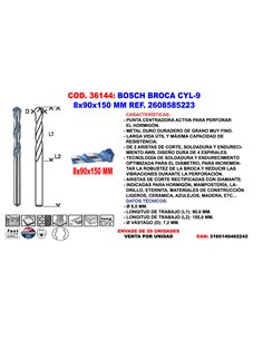 BOSCH BROCA CYL-9   8x  90x150 MM2 608 585 223 (2608900622)