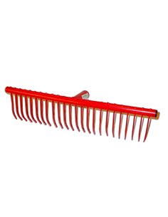 PLUVIA JARDIN RASTRILLO METAL ROJO 24PUASx44CM S/MANGOR109M-24T