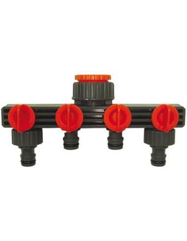 PLUVIA ADAPTADOR TOMA GRIFO MANGUERA 4 VIAS 1/2"X6Y