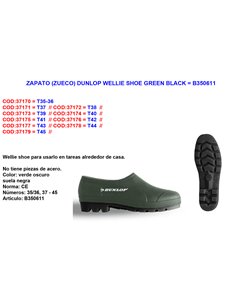 ZAPATO (ZUECO) DUNLOP WELLIE SHOE N�44       GREEN/BLACKB350611