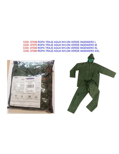 SIFER TRAJE AGUA NYLON VERDE INGENIERO XXL 980 GR
