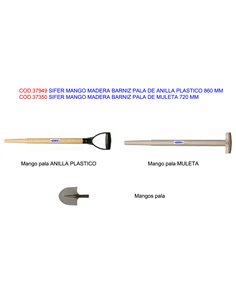 SIFER MANGO MADERA BARNIZ PALA DE MULETA 720 MM