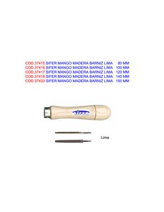SIFER MANGO MADERA BARNIZ LIMA   140 MM