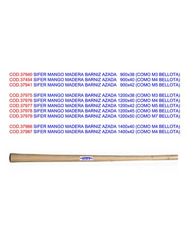 SIFER MANGO MADERA BARNIZ AZADA   900x40 (COMO M4 BELLOTA)