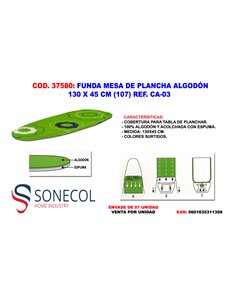 FUNDA MESA DE PLANCHA ALGODON 130 X 45 (107) REF. CA-03 