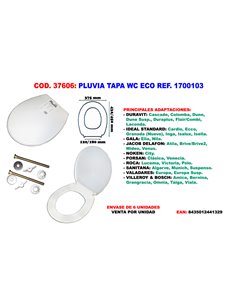 PLUVIA TAPA WC ECO REF. 1700103