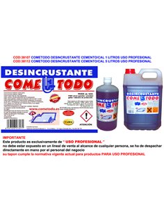 COMETODO DESINCRUSTANTE CEMENTO/CAL 1 LITRO USO PROFESIONAL