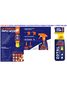 ZOTAL DESENGRASANTE MULTIUSO +PISTOLA  2 FUNCION 0.75 L75000135