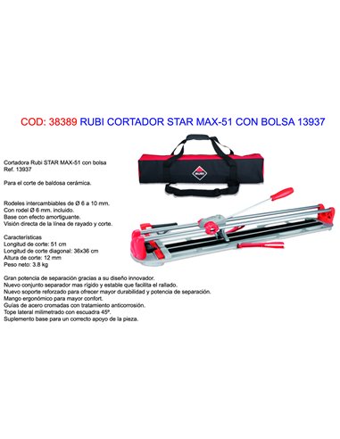 RUBI CORTADOR STAR MAX-51 CON BOLSA 13937