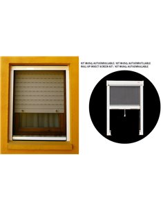 MOSQUITERA AUTOENROLLABLE EN KIT 150x150 CM BLANCA600315051515